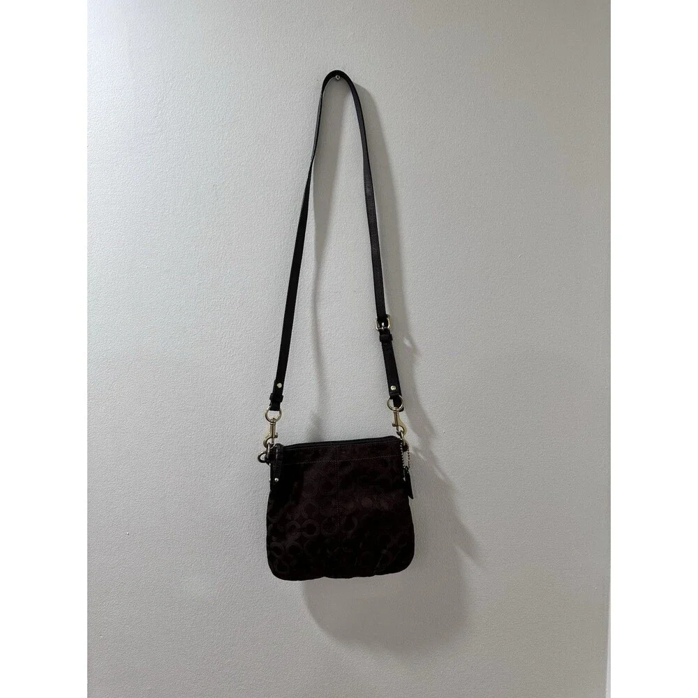 Coach Madison Med Dark Brown Crossbody Bag